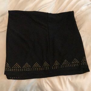 Black infinity light weight scarf with stud detail